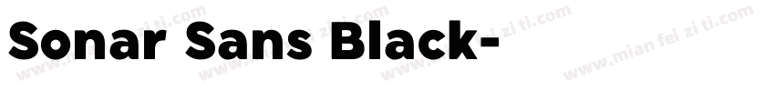 Sonar Sans Black字体转换